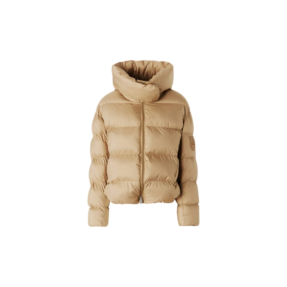 pinko Korte Gewatteerde Jas Beige Dames
