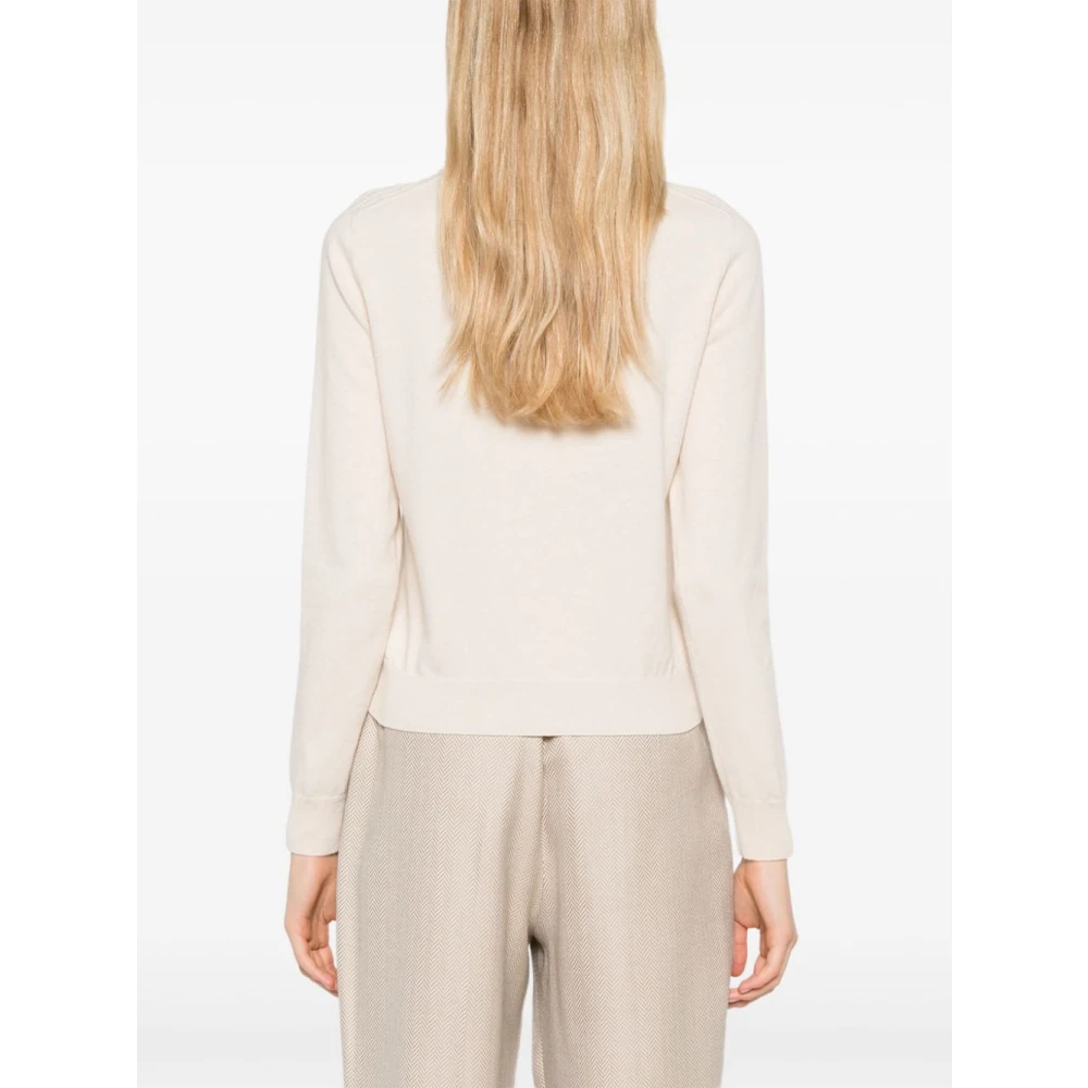 PESERICO Stijlvolle Gebreide Top Beige Dames
