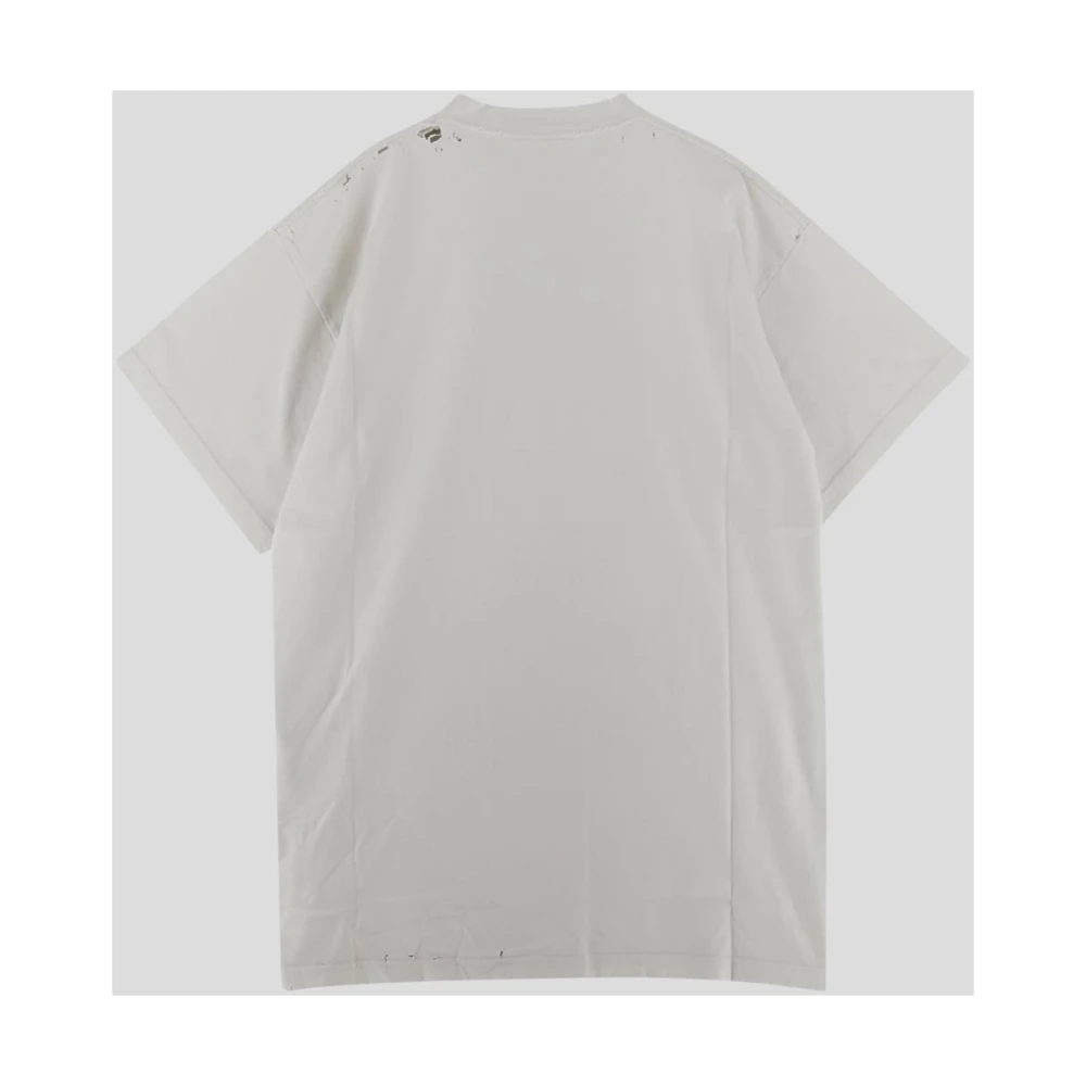 Balenciaga Katoenen Logo T-shirt White Heren