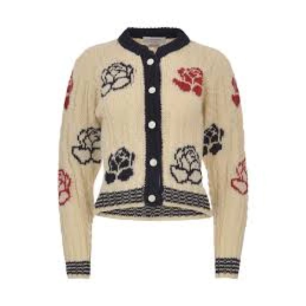 Thom Browne Stijlvolle Gebreide Cardigan Sweater Multicolor Dames