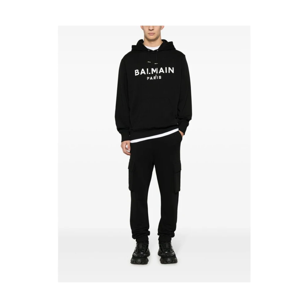 Balmain Cargo Stijl Katoenen Broek Black Heren