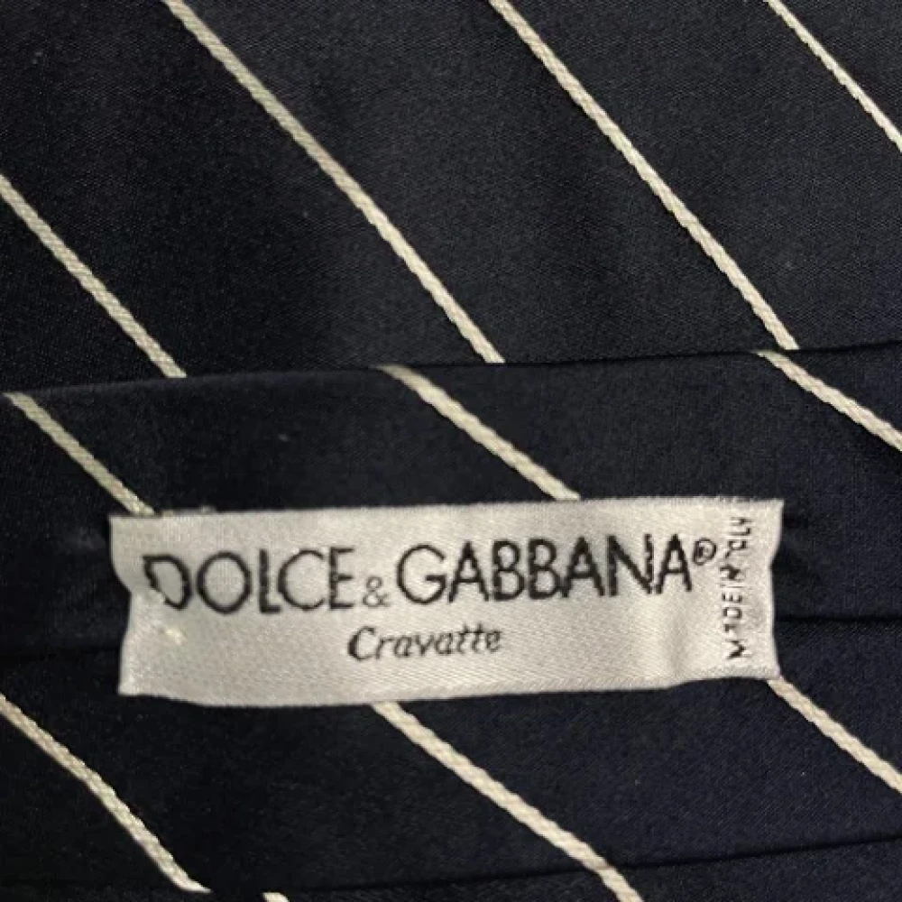 Dolce & Gabbana Pre-owned Silk home-office Blue Heren