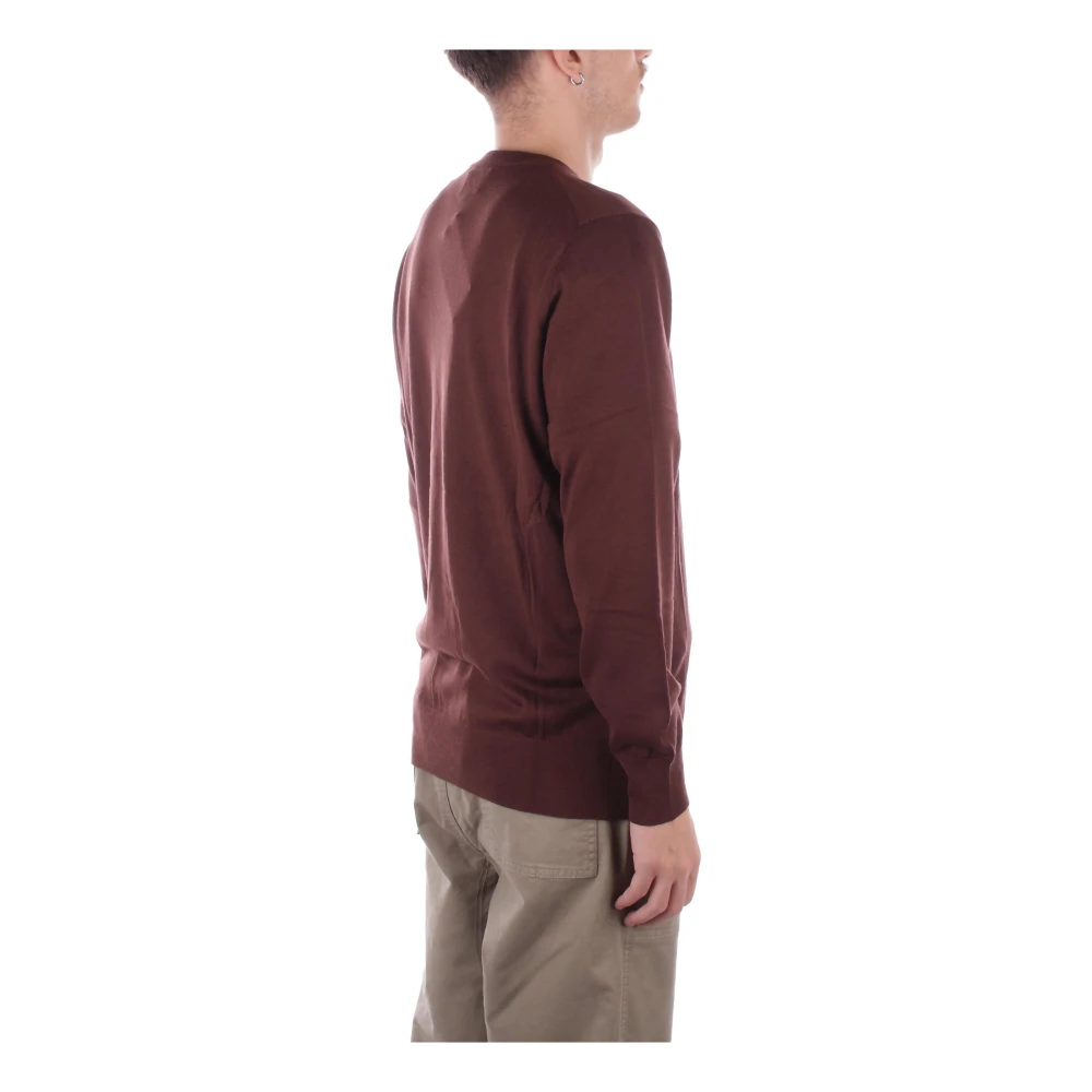 Saint Barth Bruine Logo Sweater Regular Fit Brown Heren