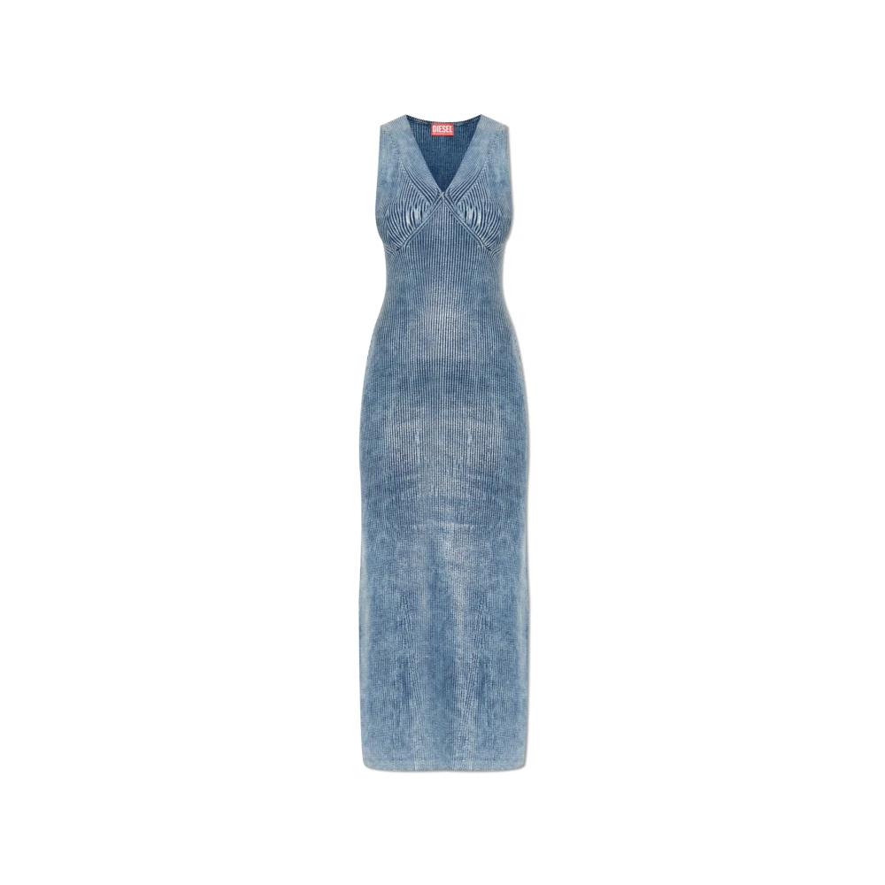 Diesel Vrouw Blauw Kleedjes Dames, 2XS, Katoen, Jurk M-Milong