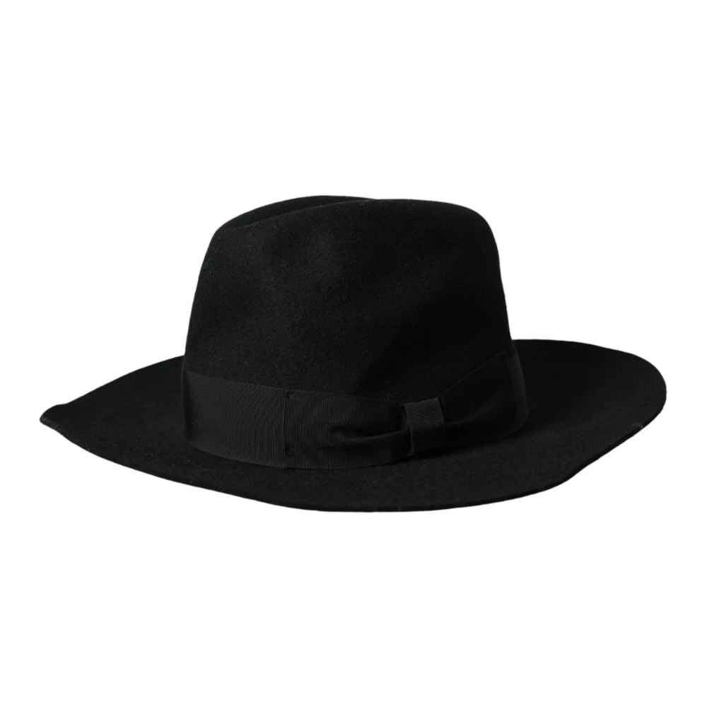 Dolce & Gabbana Zwarte Konijn Fedora Trilby Vrouwen Hoed Black Dames