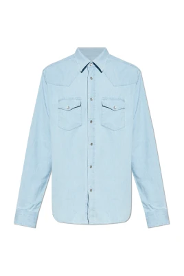 Denim Chambray Western Skjorta