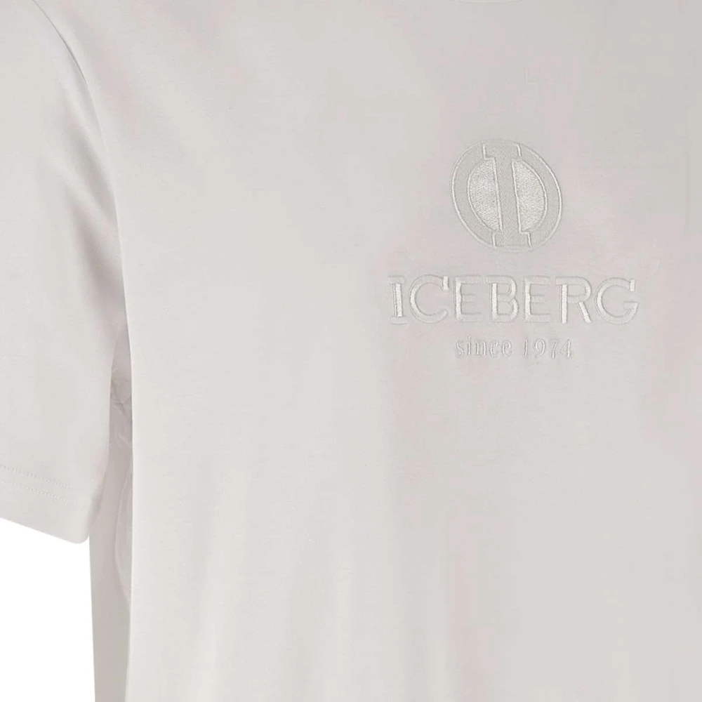 Iceberg Heren Wit Katoenen T-Shirt White Heren