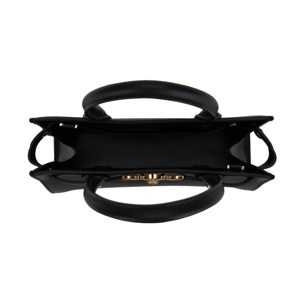 Versace Leren Dames Schoudertas Magnetische Knoop Black Dames