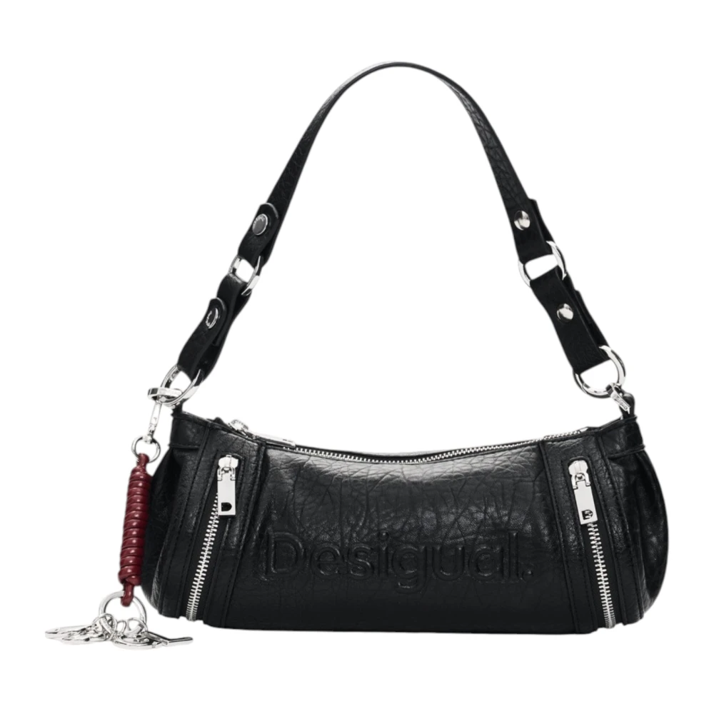 Desigual Donna Nero Borsa Media Effetto Pelle, Poliuretano, U - Immagine 5