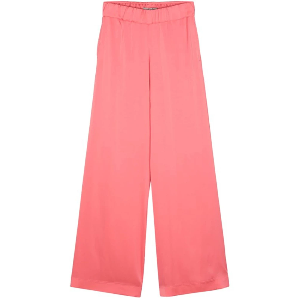 D.Exterior Koraalroze Satijnen Wijde Broek Pink Dames