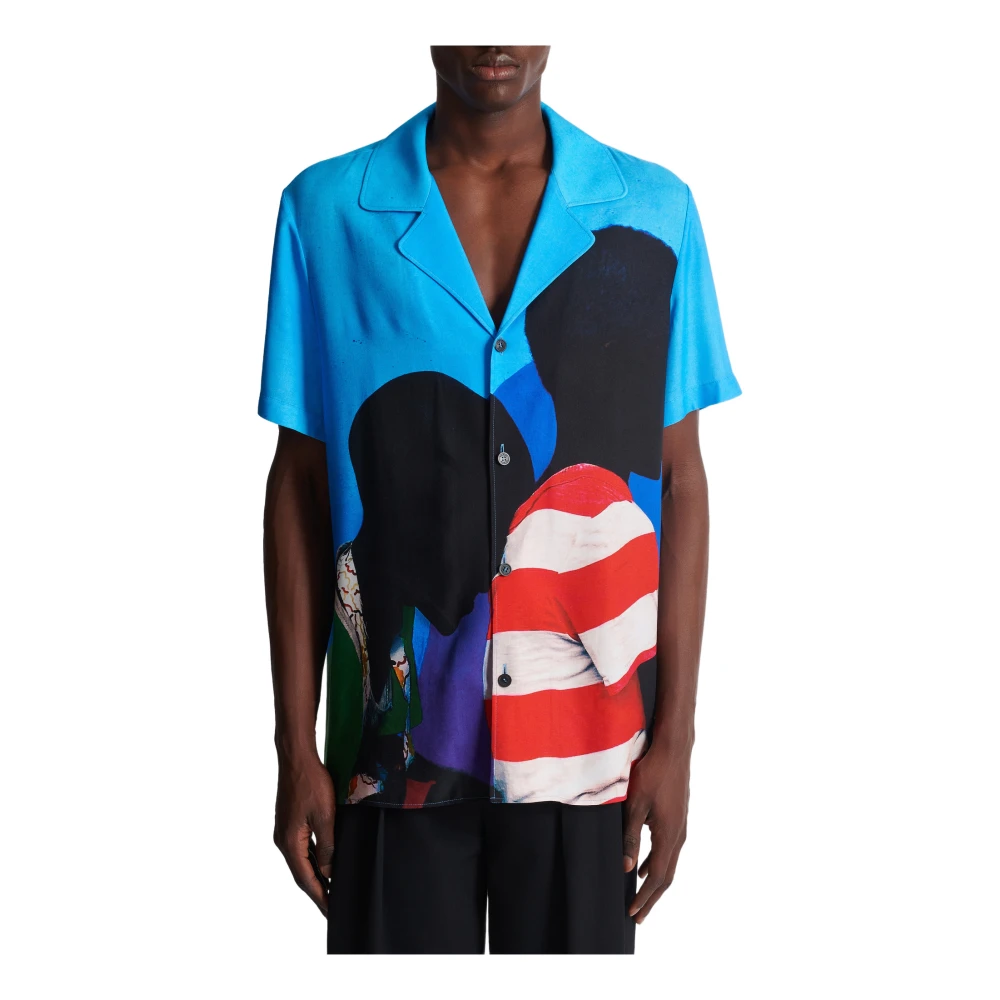 Balmain Twill pyjama shirt met Prince Gyasi print Multicolor Heren