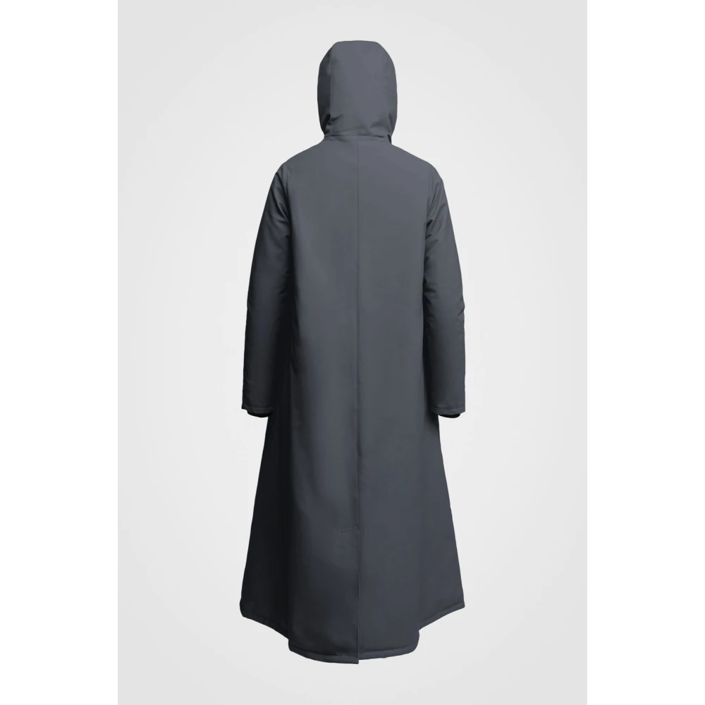 Stutterheim Warm Knielange A-Lijn Regenjas Black Dames