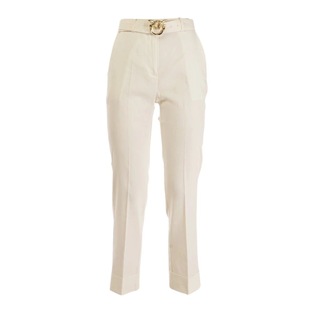 Pinko Linnen Damesbroek Zomerstijl White Dames