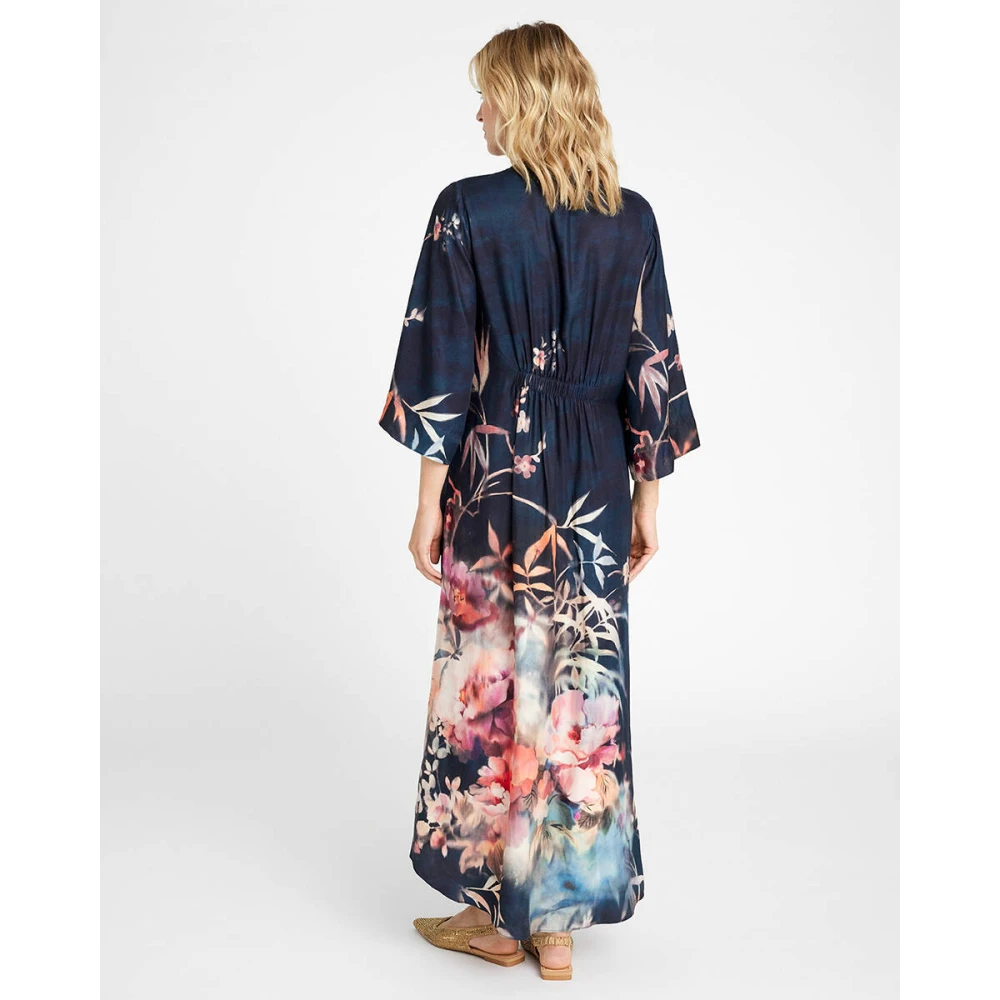 Gustav Elegante Lange Jurk met Hali Stijl Multicolor Dames