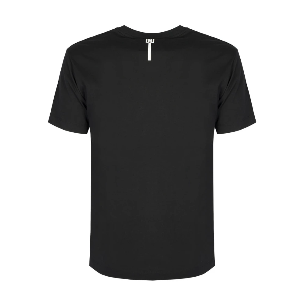 Les Hommes Mannen Ronde Hals Bedrukt T-shirt Black Heren