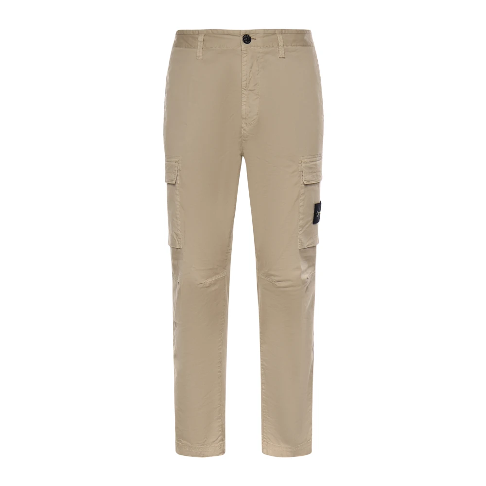 Stone Island Beige Regular Tapered-Fit Cargo Trousers - Male - Slim-Fit Trousers - W32 - Trousers