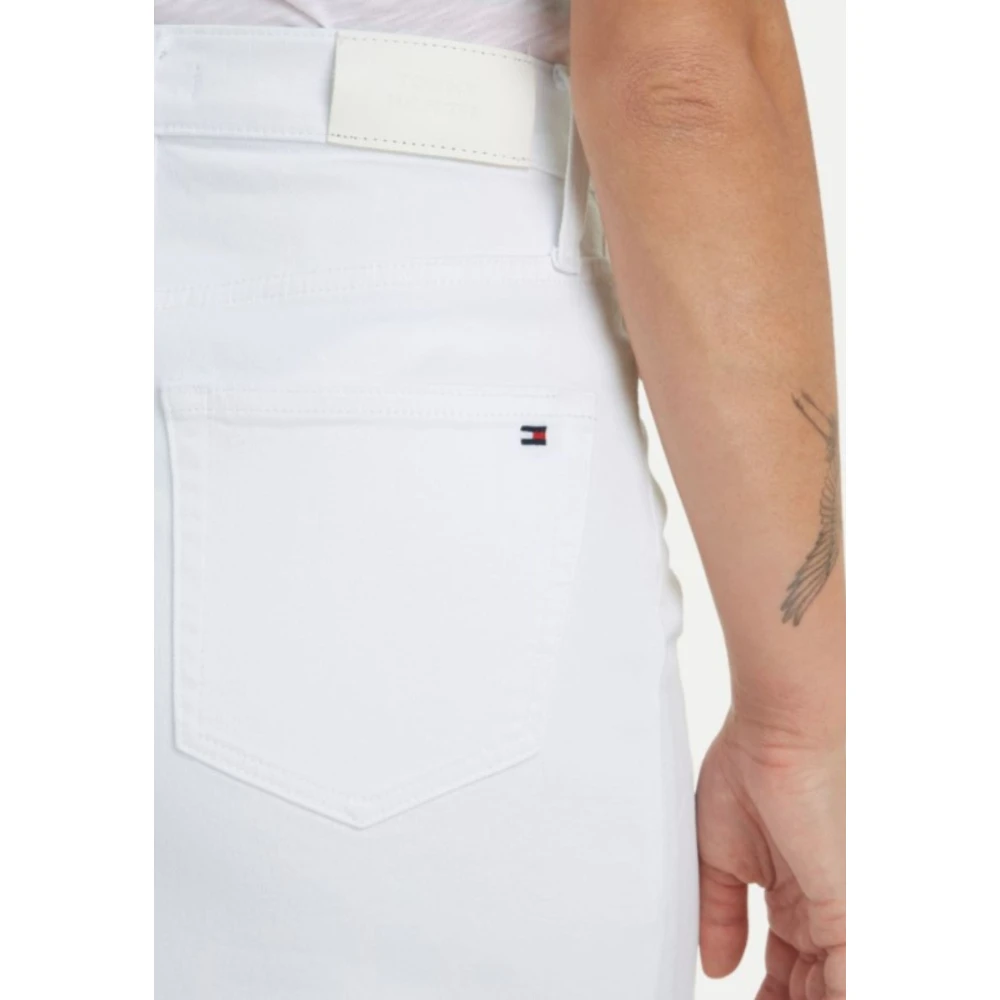 Tommy Hilfiger Denim A-Line Rok in Wit White Dames
