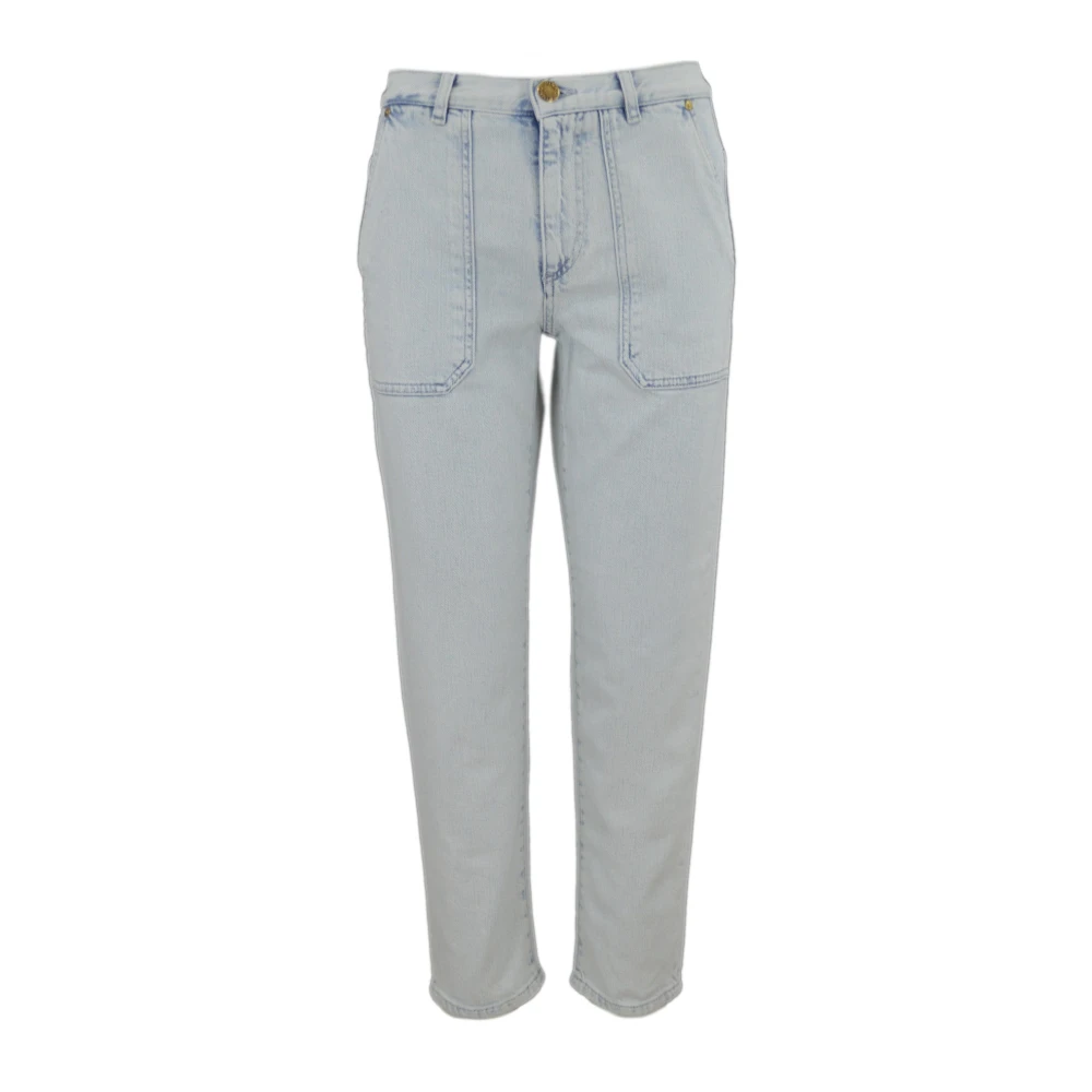 Pinko Chino Denim Jeans Regular Fit Blue Dames