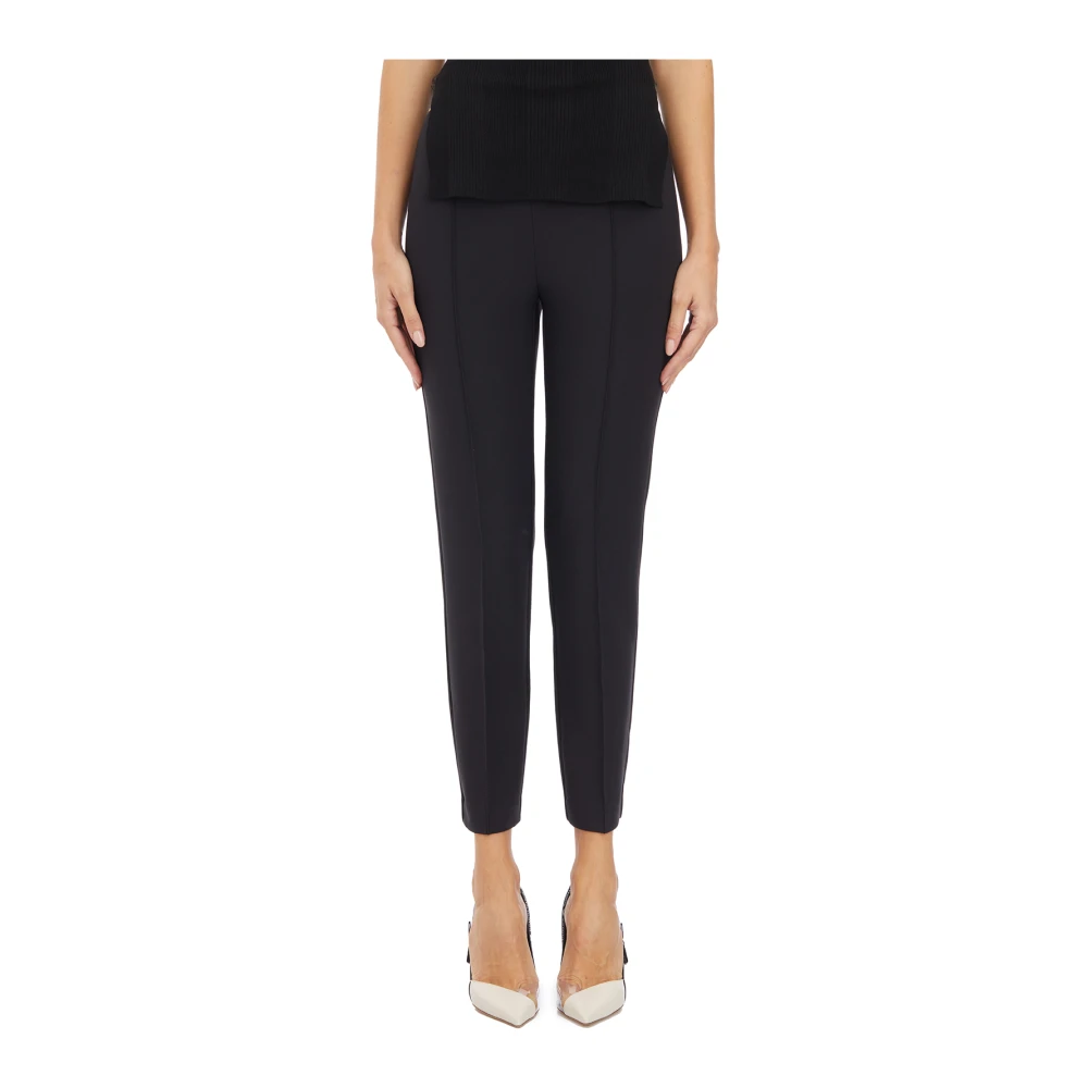 Elisabetta Franchi Rechte Ritsbroek Black Dames