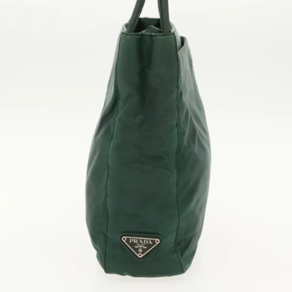 Prada Vintage Pre-owned Nylon prada-bags Green Dames