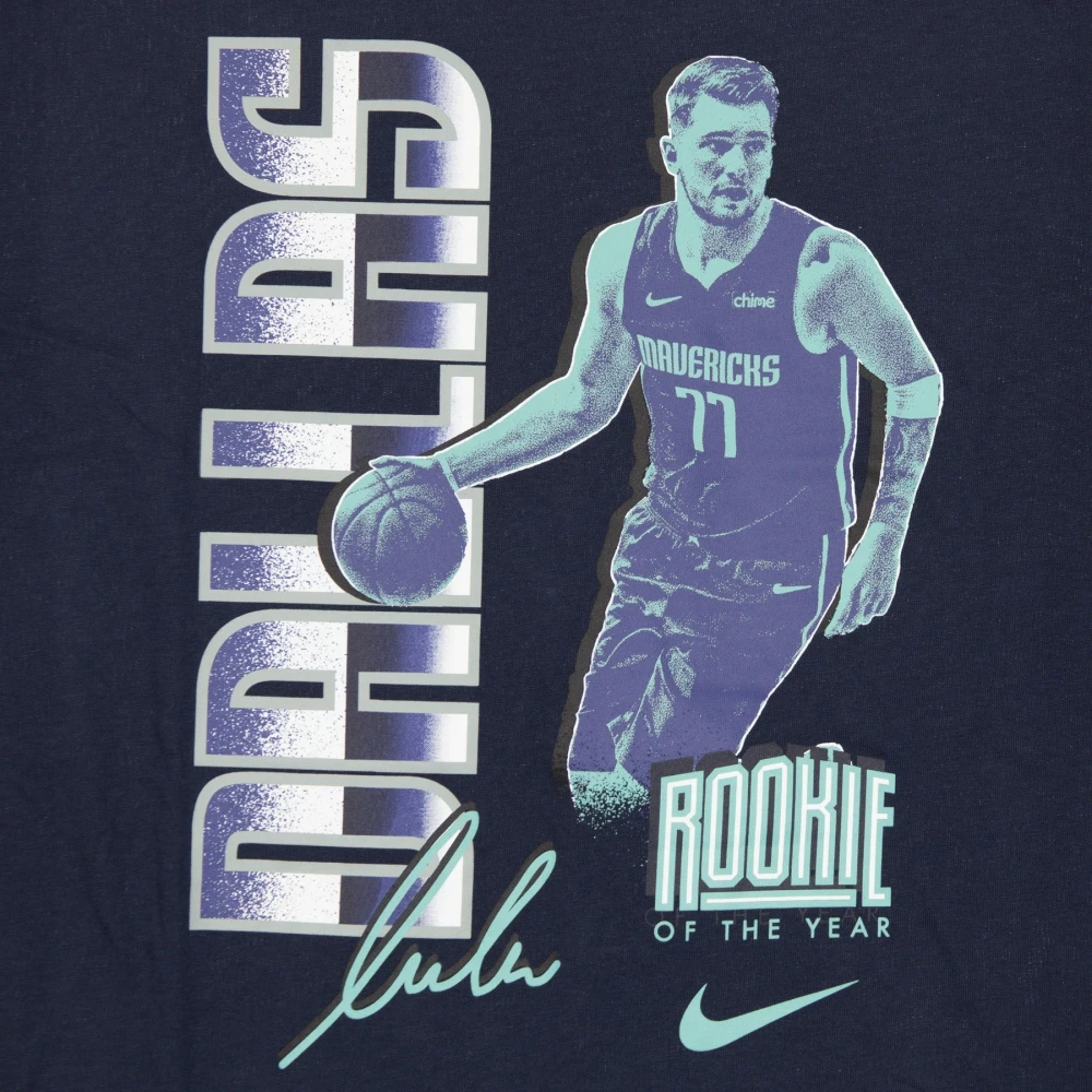 Nike Luka Doncic Mavericks T-shirt Blue Heren