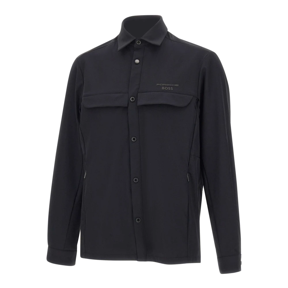 Hugo Black Spirit70 Overshirt - Male - Light Jackets - L - Jackets