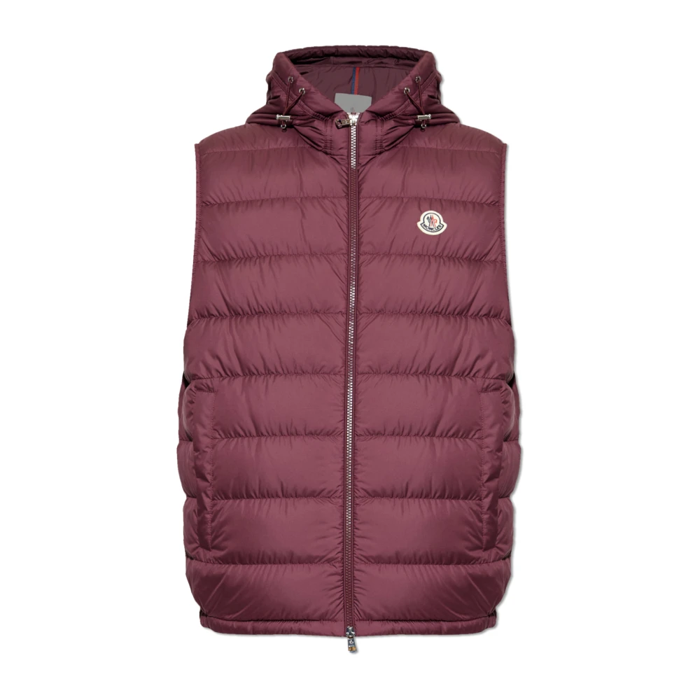 Moncler Men's Red Marseillan Hooded Down Vest - Waistcoats - Xl - Jackets