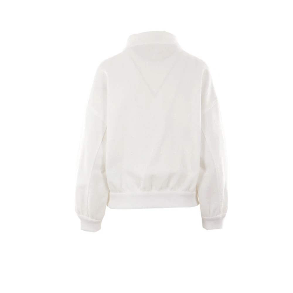 Max Mara Wit Logo Lettering Sweater White Dames