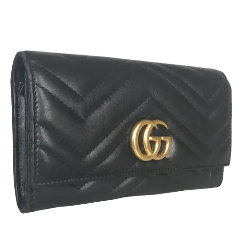 Gucci Vintage Pre-owned Leather wallets Black Dames