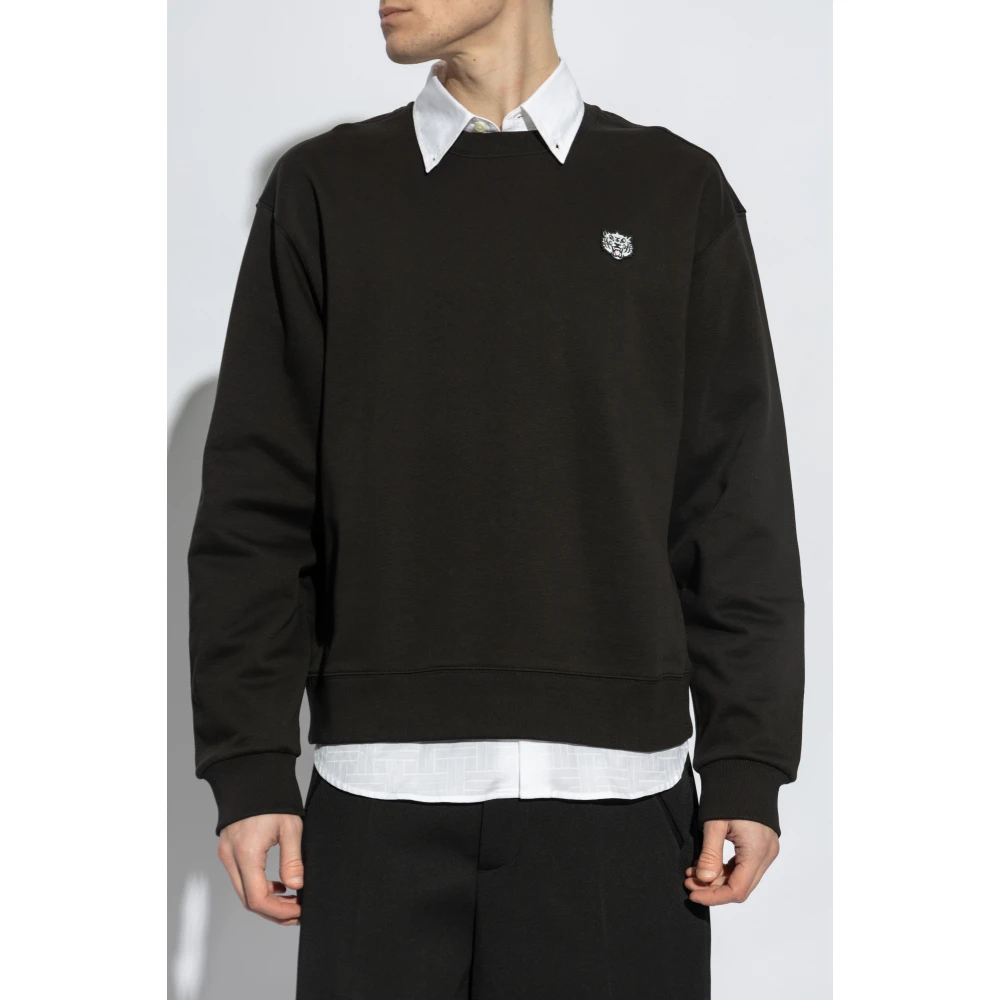 Kenzo Sweatshirt met logopatch Black Heren