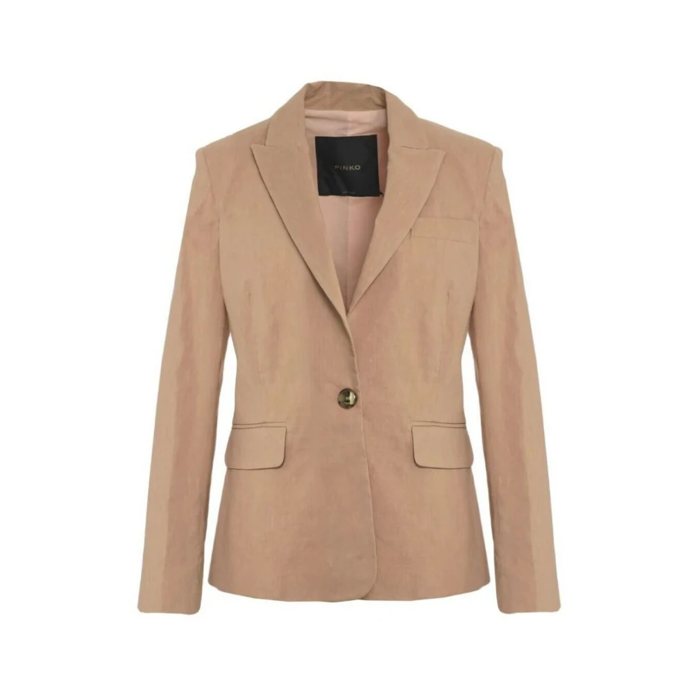 Pinko Women's Beige Freda Blazer - Blazers - L - Jackets