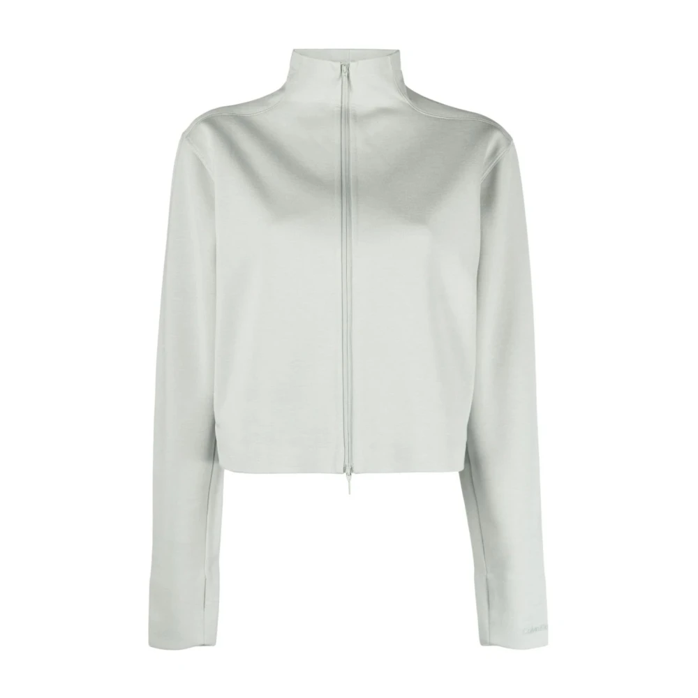Calvin Klein Women's Gray Zip Through Jumper Casual Style - Zip-Throughs - L - Sweatshirts & Hoodies