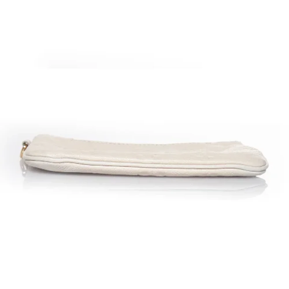 Louis Vuitton Vintage Pre-owned Leather clutches White Dames