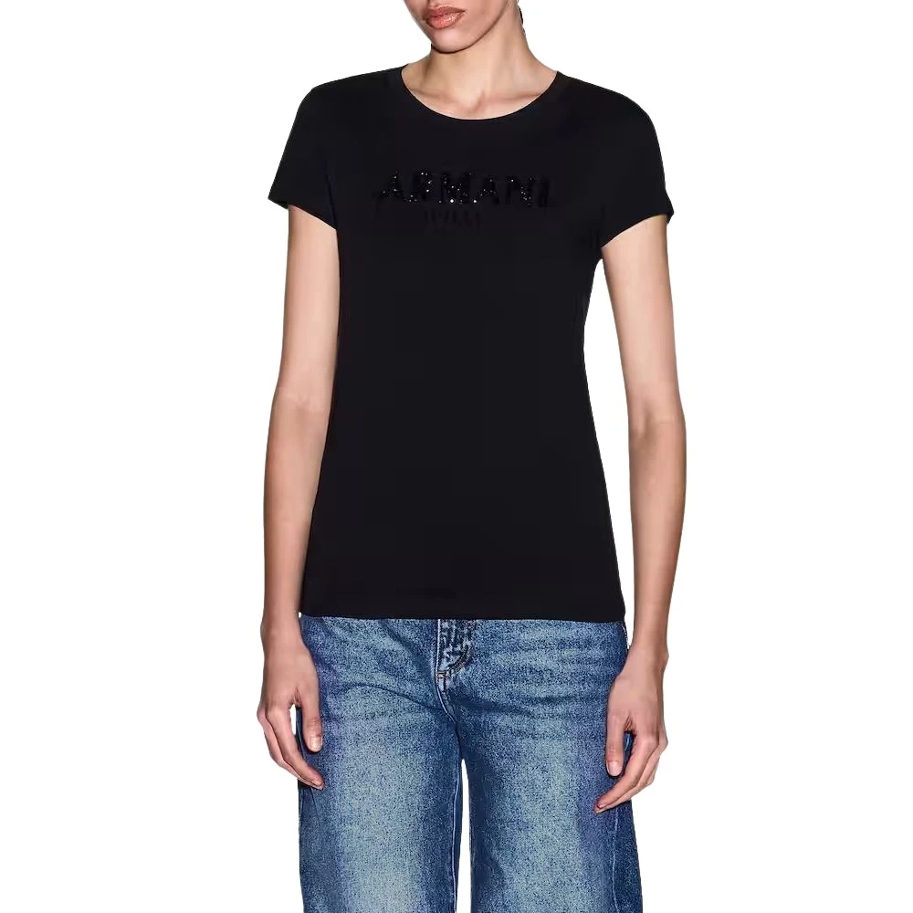 Armani Exchange Mujer Negro Camisetas, Talla: Xl