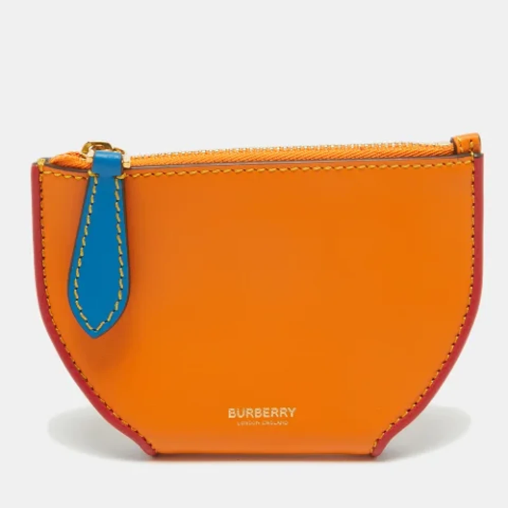 Burberry Vintage Pre-owned Leather wallets Orange Dames