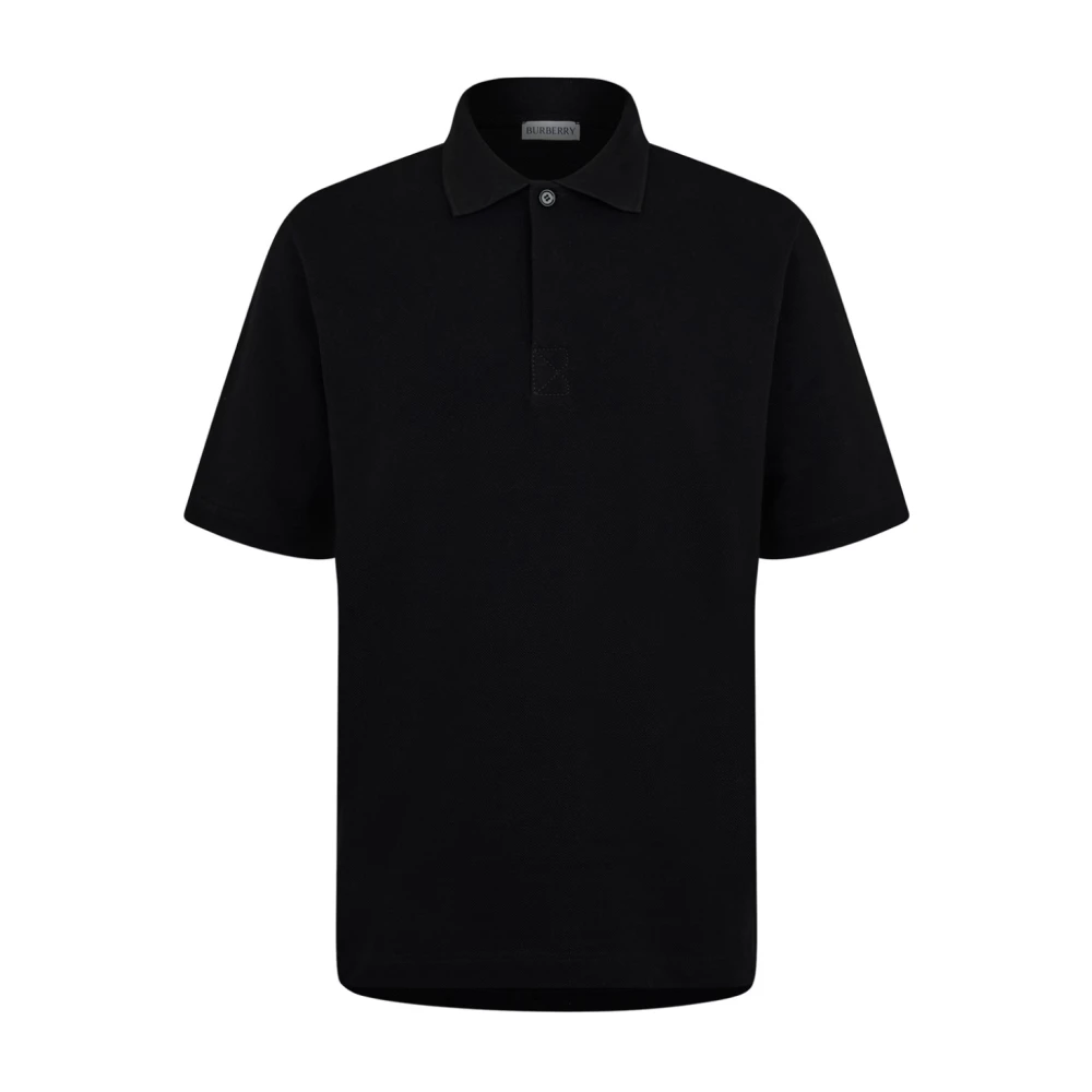 Burberry Men's Black Polo Shirts, M, Short Sleeve Polo Shirt