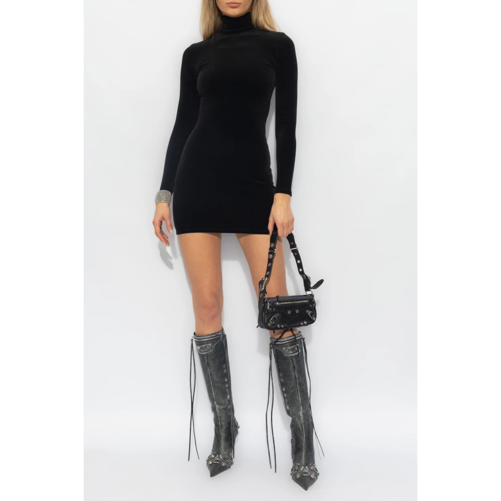 Balenciaga Mini fluwelen jurk Black Dames