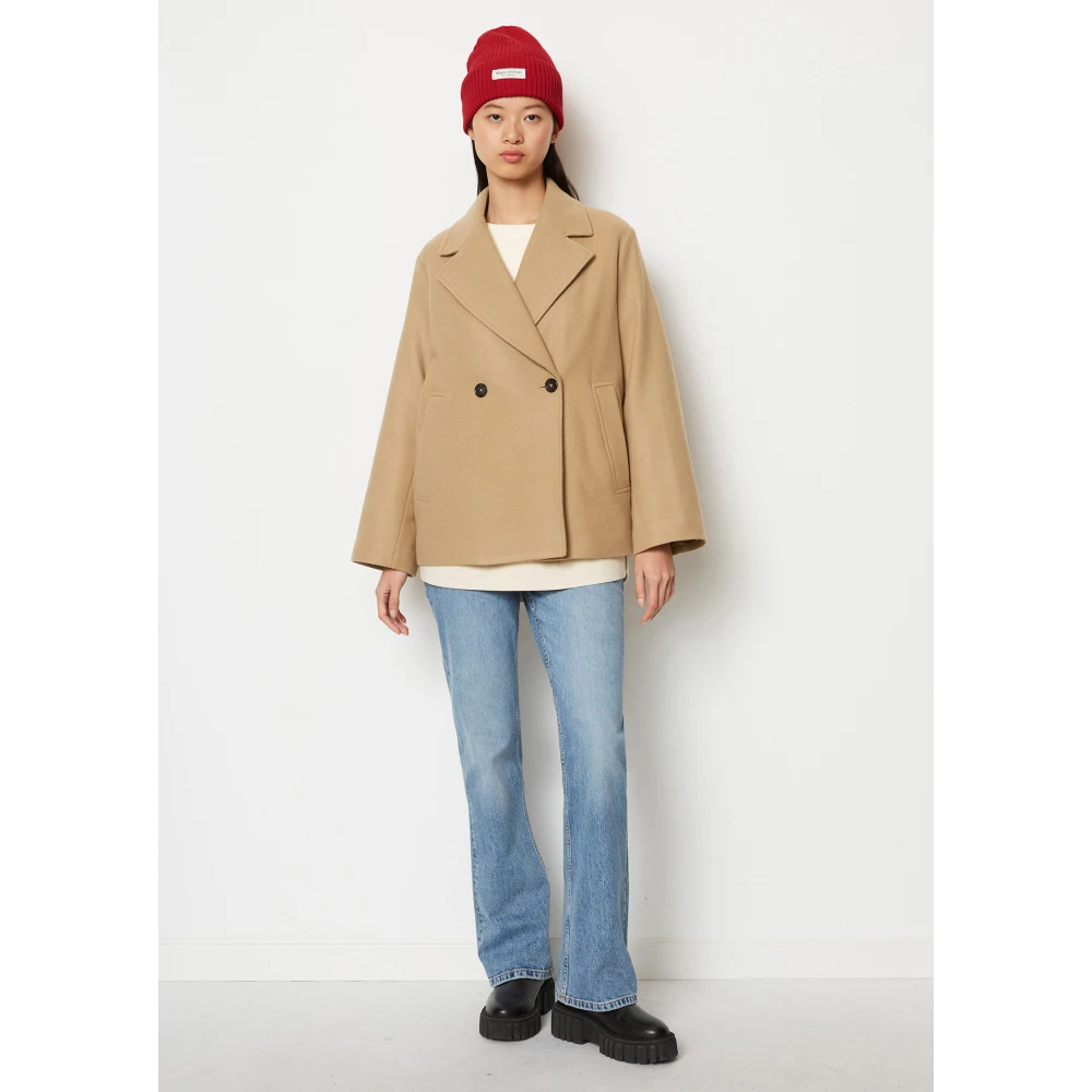 Marc O'Polo Caban jas relaxed Beige Dames