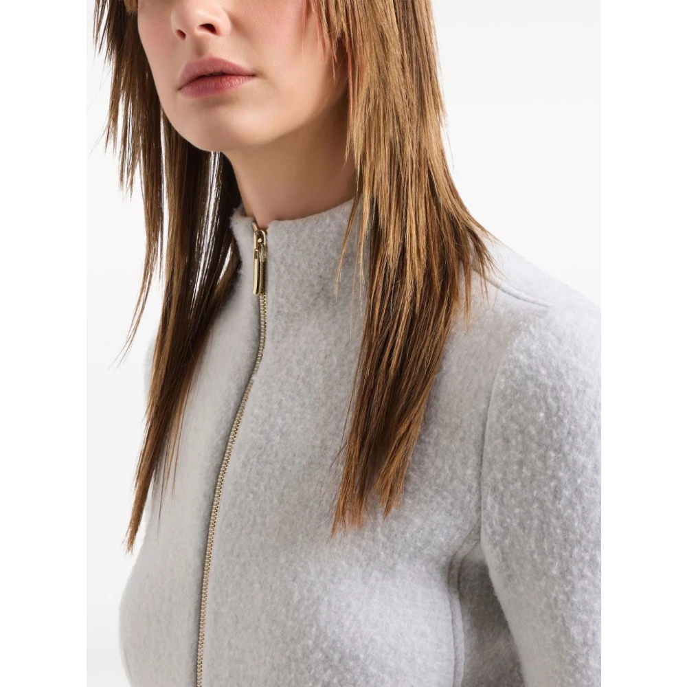 Giorgio Armani Witte Katoen-Wol Jas White Dames