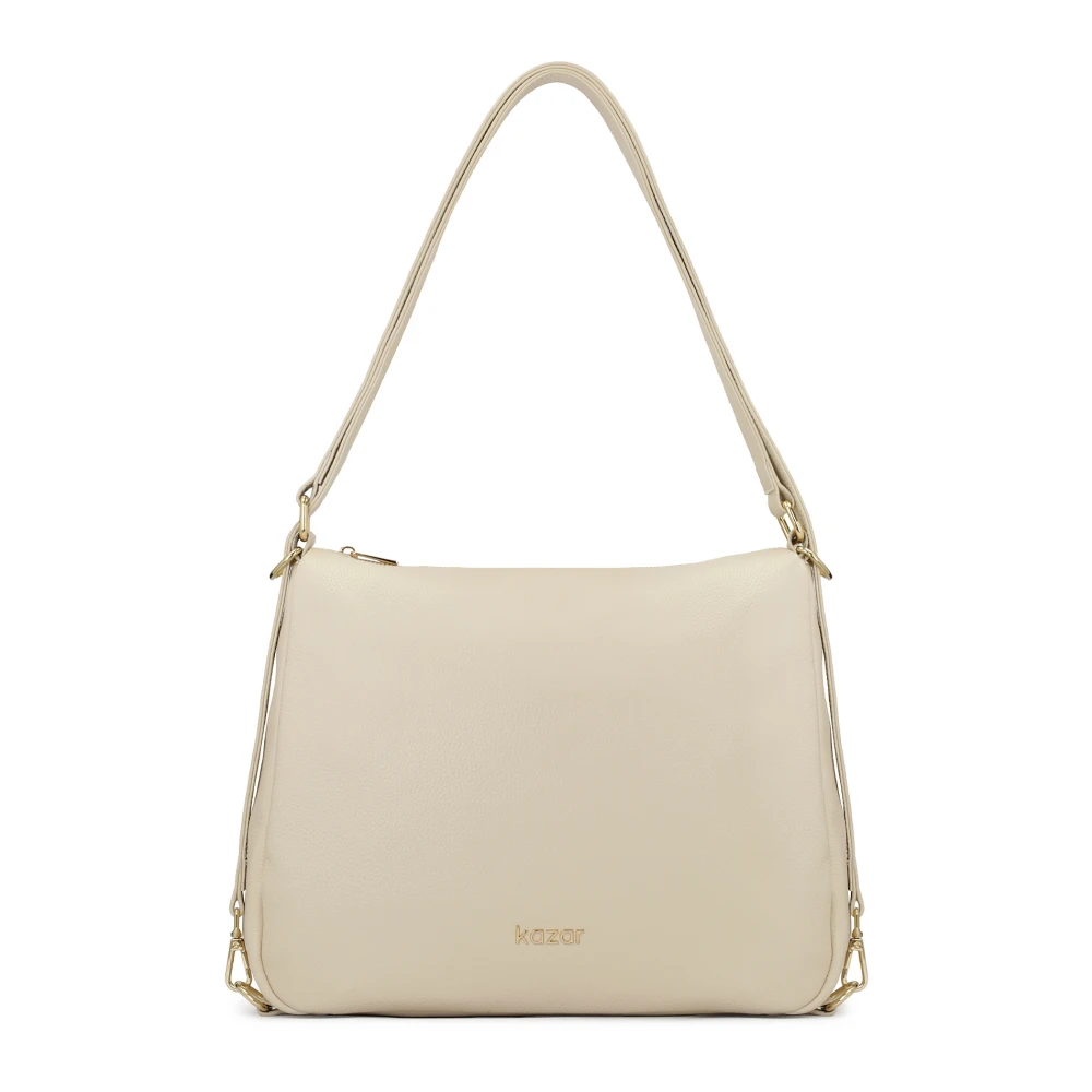 Kazar Roomwitte posttas met rits Beige Dames