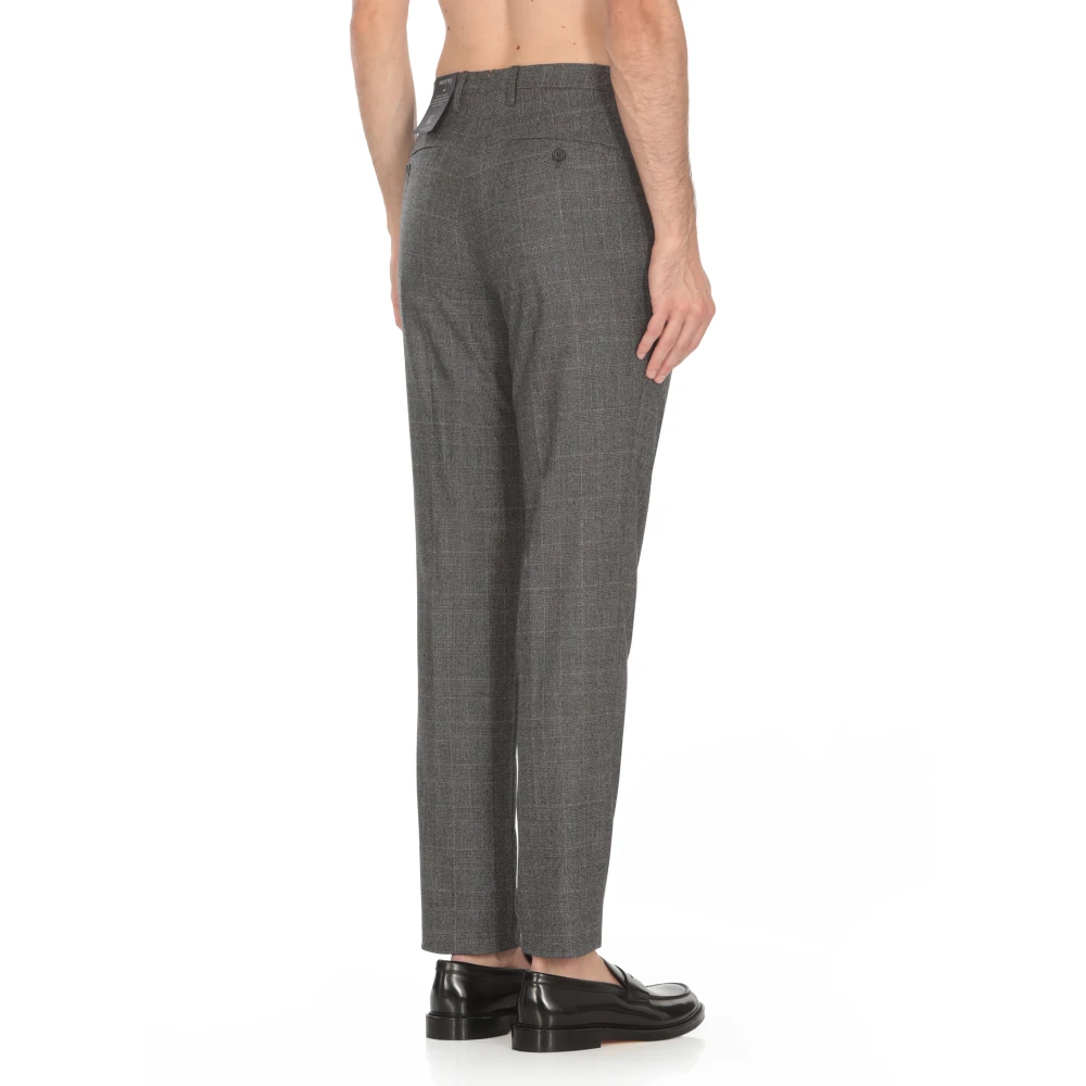 Incotex Grijze wollen broek met zakken Gray Heren