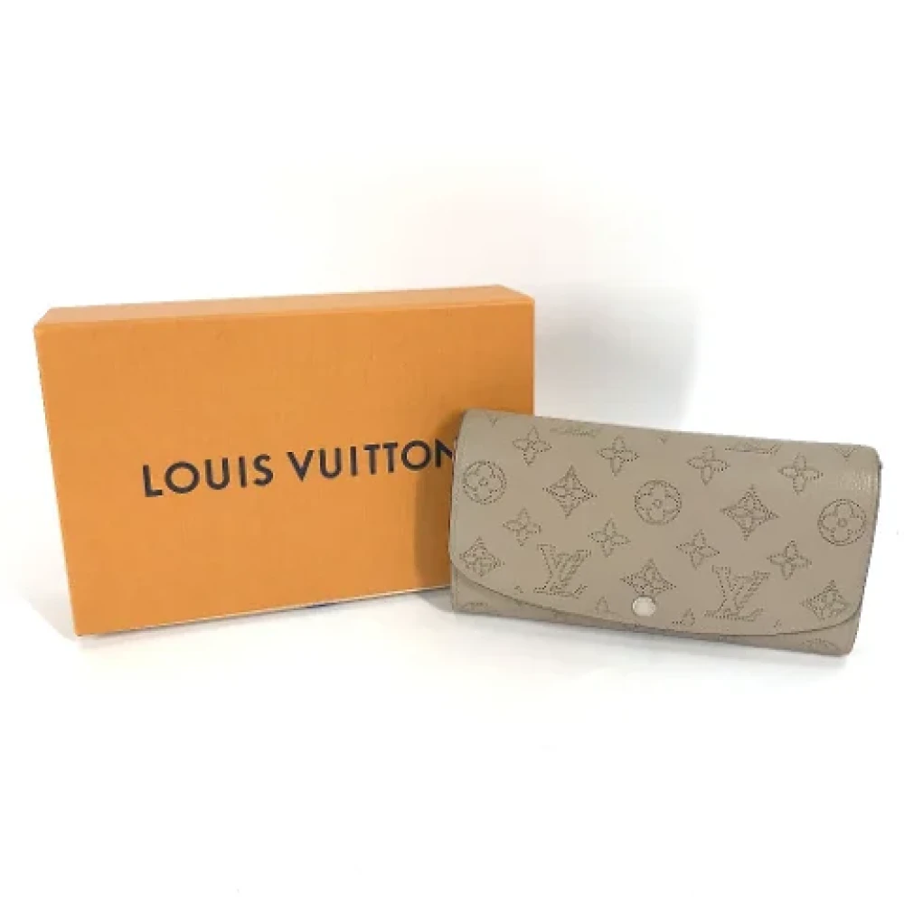 Louis Vuitton Vintage Pre-owned Leather wallets Beige Dames