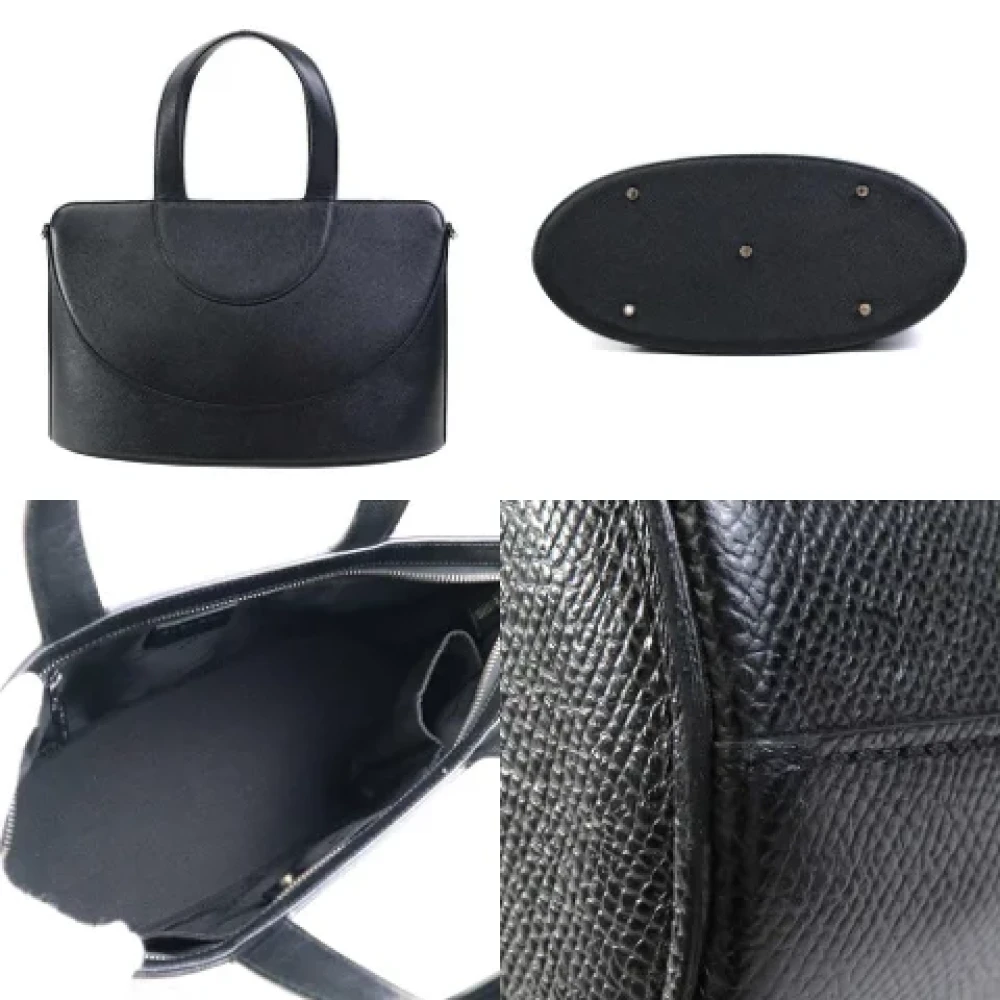 Bvlgari Vintage Pre-owned Leather handbags Black Dames