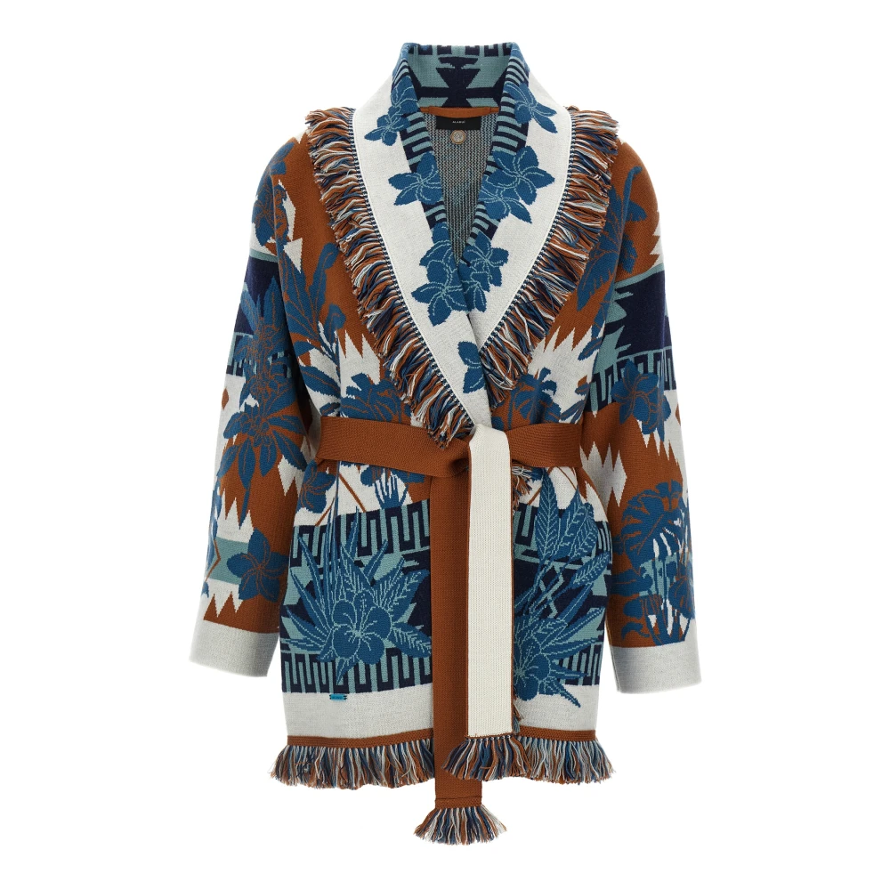 Alanui Multicolor Icon Jacquard Cardigan - Female - Cardigans - M - Knitwear