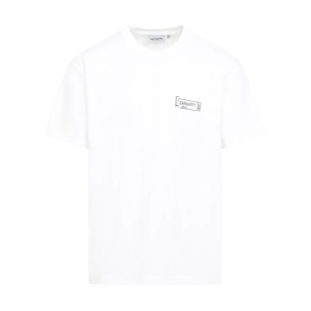 Carhartt WIP Stamp T-Shirt Wit Zwart White Heren