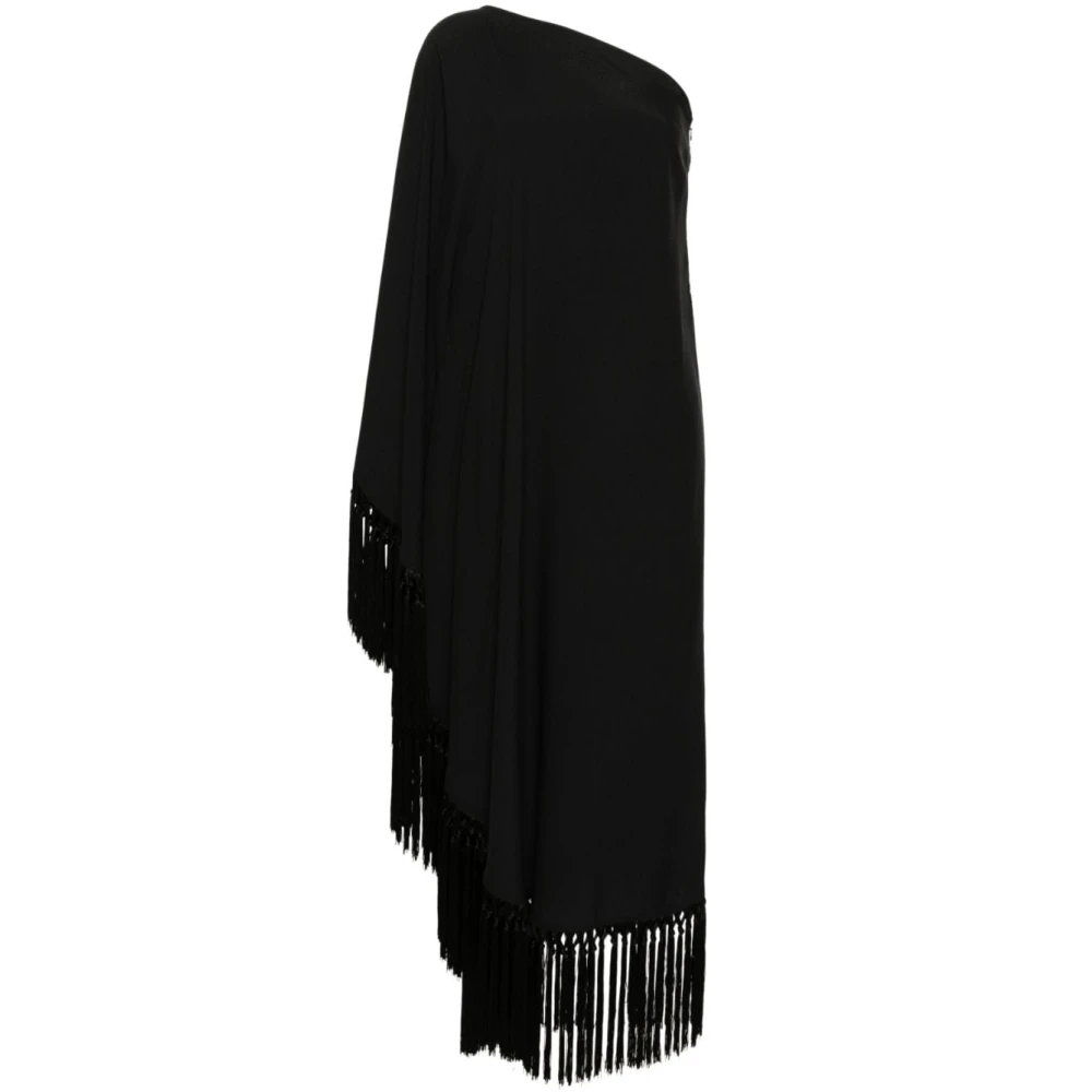 Taller Marmo Zwarte Franje Detail Jurk Black Dames