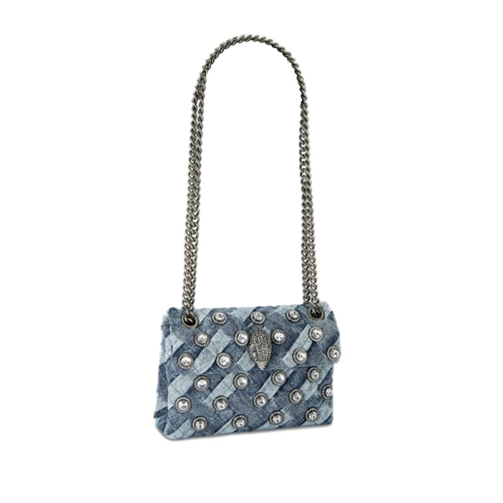 Kurt Geiger Denim Kristal Schoudertas Blue Dames