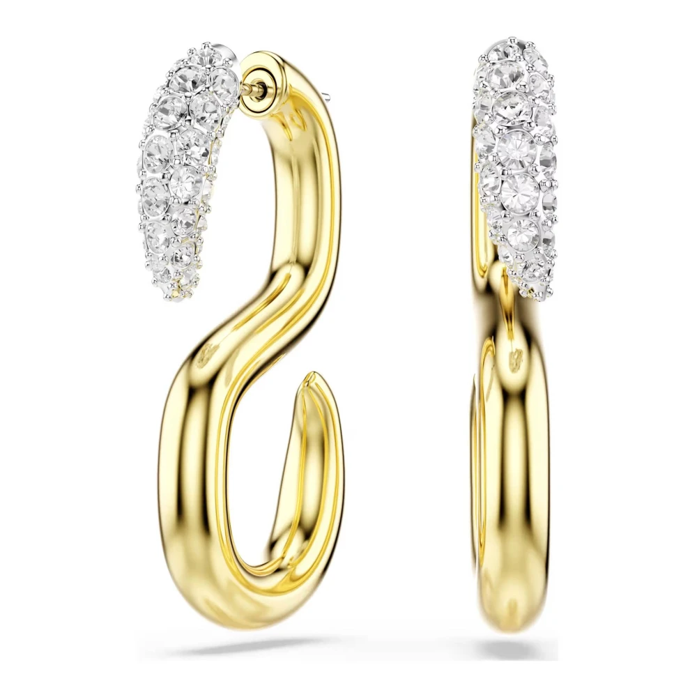 Swarovski Dextera Earrings  Round Cut  White  Mixed Metal Finish - Image 2