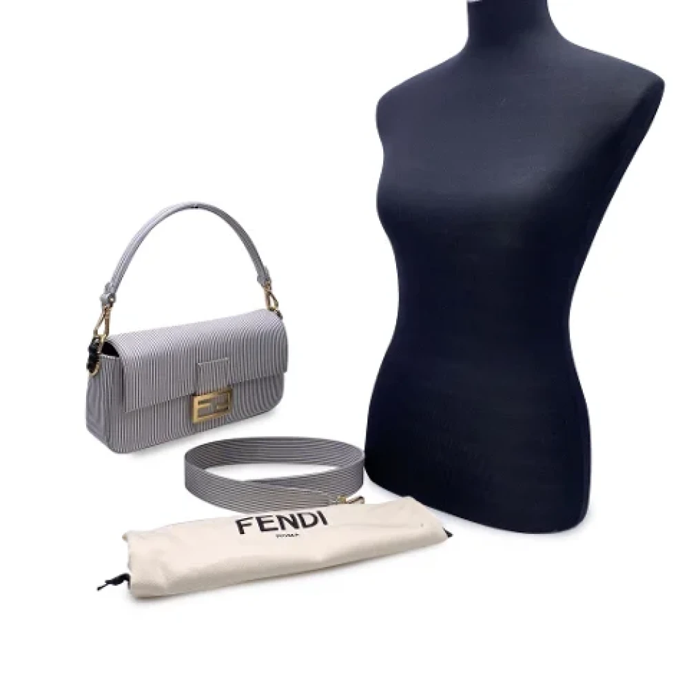 Fendi Vintage Pre-owned Cotton fendi-bags Gray Dames