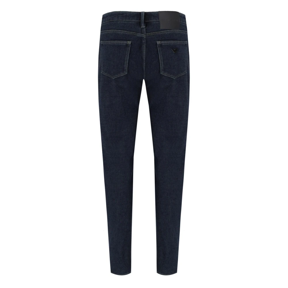 Emporio Armani Blauwe Slim Fit Jeans van Denim Blue Heren